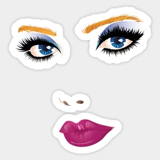 Beauty woman face Sticker